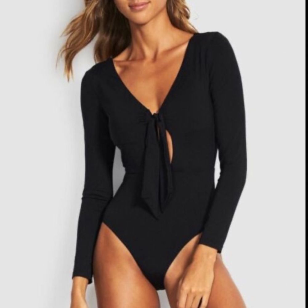 Seafolly Splendour One Piece Swimsuit Long Sleeve Rash Guard 4 New
